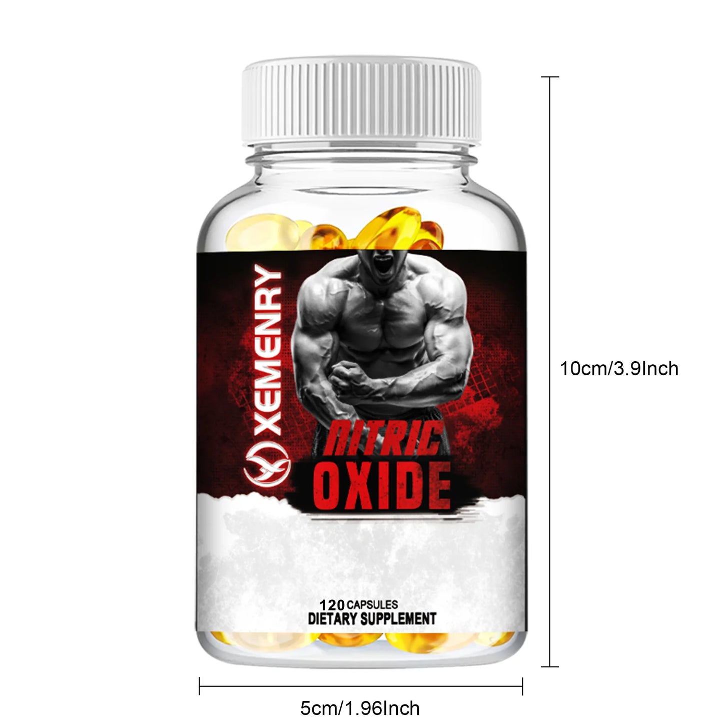 Nitric Oxide Supplement - Calcium, L-Arginine - Men's Health Supplement -120 Capsules