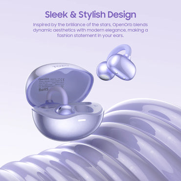 TOZO OpenOrb Open Ear Clips Headphones Adjust Wear Sport Headsets Skin-Freind TPU Material Ultralight Portable Outdoor Listening