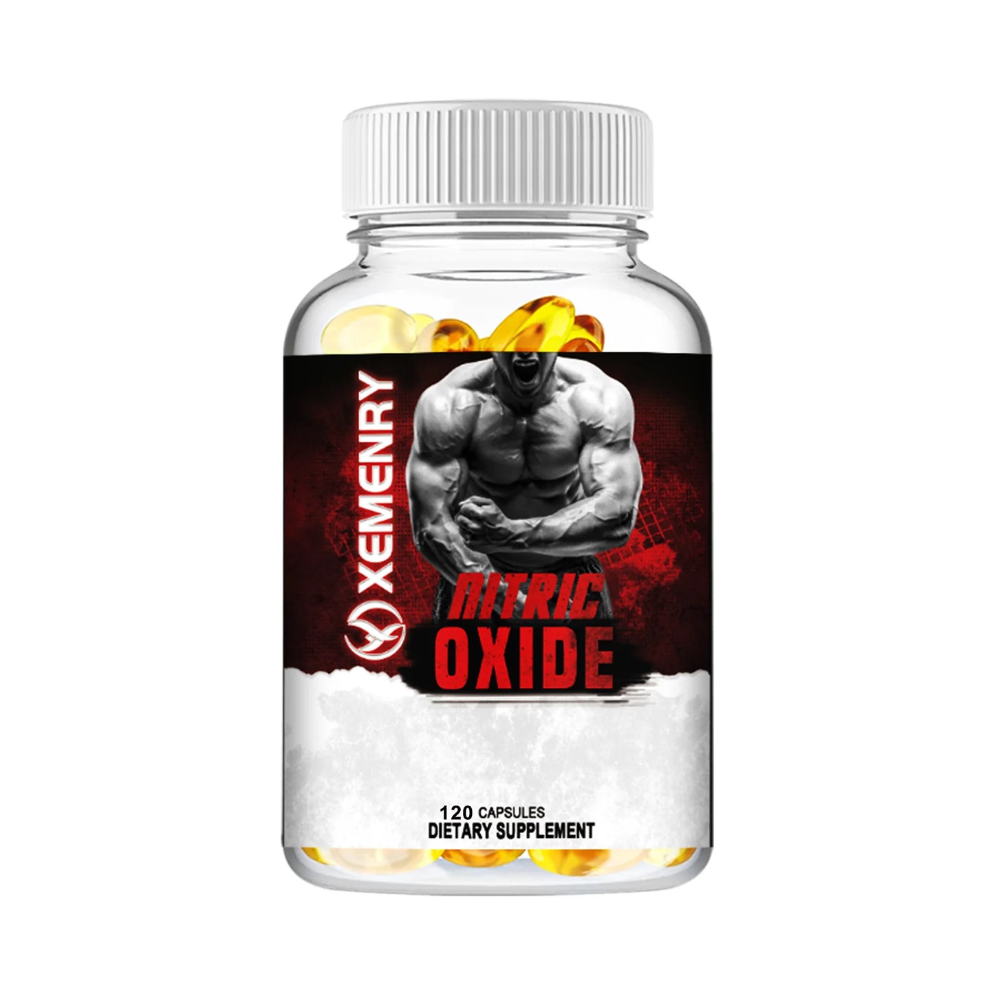 Nitric Oxide Supplement - Calcium, L-Arginine - Men's Health Supplement -120 Capsules