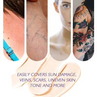 EELHOE Body Concealer Cream Prefect Cover Tattoo Scars Nourishing Skin Water and Sweat Resistant Smoothing Body Concealer Cream
