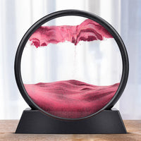 Moving Sand Art Picture Round Glass 3D Hourglass Deep Sea Sandscape In Motion Display Flowing Sand Frame 7/12inch For home Decor