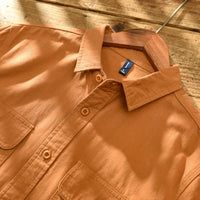 HIQOR New in Mens Vintage Shirt Male Lone Sleeve Cargo Shirts 100% Cotton Casual Solid Shirt Male Pocket Work Shirt Man Clothing