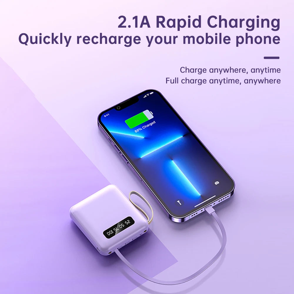 Rechargeable Battery DIY Kit 18650 Power Bank Charge Storage Box Digital Display 4 Output Interface for Charging Mobile Phones