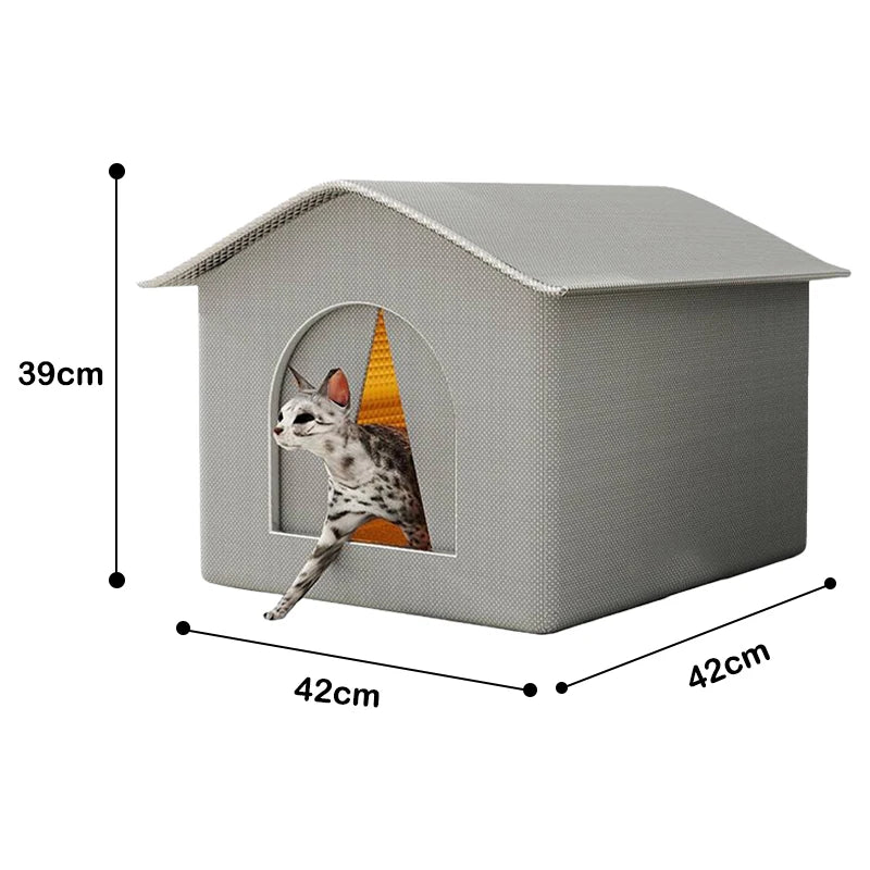 NewestStray Cat dog House Waterproof Outdoor Winter Warm Pet Cave Sleeping Beds Home Foldable Washable for Small Supplies