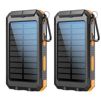 New Ready Stock Immediate Shipment 10000mAh Solar Power Bank Fast Charging Dual USB Outdoor Waterproof with Flashlight Compass