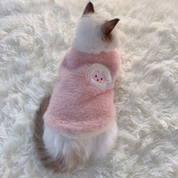 1pc Adorable Autumn and Winter Cat Winter Clothes,Thickened Vest for Warmth,Anti-Fall Design for Puppies,Kittens,and Small Pets