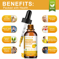 Mulittea Magnesium Glycinate Drops In Pineapple Flavor For Calming Mood, Muscles  Sleep, Promoting Nerves and Relaxation