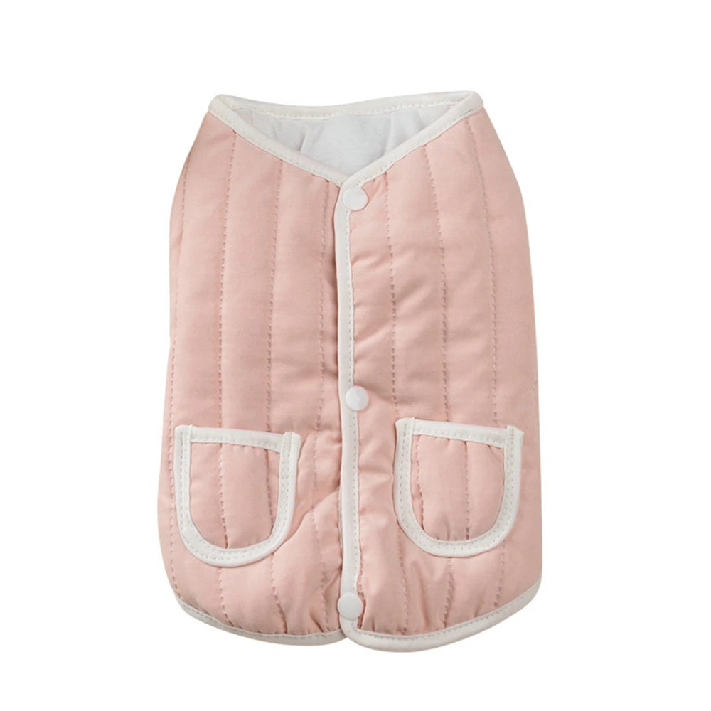 Pet Dog Coat Cotton Padded Puppy Vest Clothes for Small Medium Dogs Jacket with Pockets Coat French Bulldog Chihuahua Vest