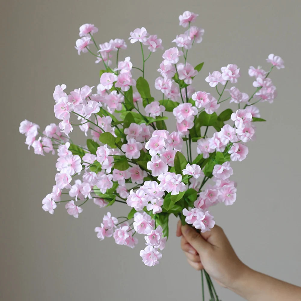 12PCS Artificial Flowers Plastic Forget-Me-Not Faux Bouquets DIY Home Decor Table Centerpiece Wedding Elegant Decoration