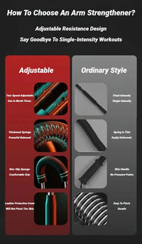 Adjustable U-Shaped Arm Exerciser With Foam Handle Spring Workout Bar Forearm Triceps Chest Expander Portable Fitness Equipment