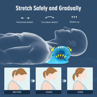 1Pcs Eva Neck and Shoulder Relaxer, Neck Relaxation and Cervical Spine Alignment, Chiropractic Pillow Neck Stretcher Massager