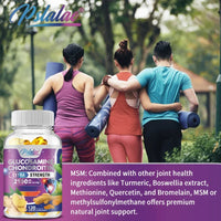 Glucosamine Chondroitin - with Turmeric, Boswellia, Quercetin - Supports Joint Health and Mobility - 120 Capsules