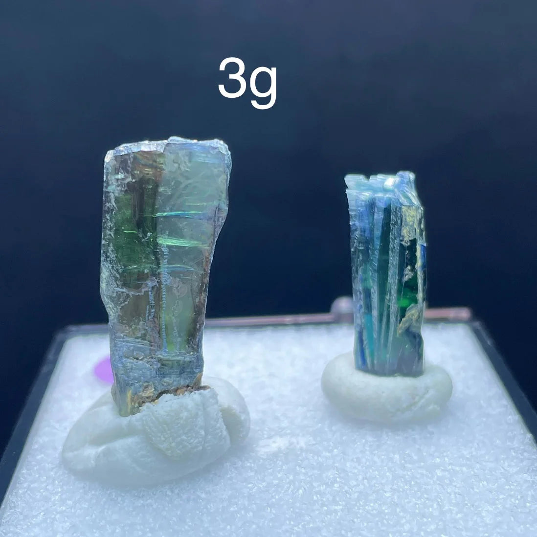 Natural Rare Brazil Vivianite Blue ironearth Mineral Specimen Healing Quartz Crystals Stone Rock Gemstone Box Size 50X50mm