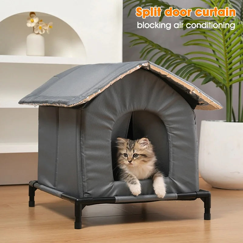 NewestStray Cat dog House Waterproof Outdoor Winter Warm Pet Cave Sleeping Beds Home Foldable Washable for Small Supplies