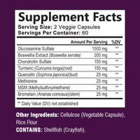 Glucosamine Chondroitin - with Turmeric, Boswellia, Quercetin - Supports Joint Health and Mobility - 120 Capsules