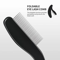 Foldable Eyelash Comb Separator Folding Lash Comb Eyebrow Mascara Applicator Eyelash Definer Arc Designed Cosmetic Brushes Tool