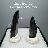 Natural Rare Brazil Vivianite Blue ironearth Mineral Specimen Healing Quartz Crystals Stone Rock Gemstone Box Size 50X50mm