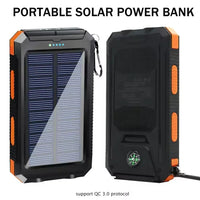 New Ready Stock Immediate Shipment 10000mAh Solar Power Bank Fast Charging Dual USB Outdoor Waterproof with Flashlight Compass