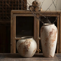 Elegant Retro White Speckled Ceramic Flower Pot - Exquisite Design Creates an Elegant Atmosphere, Suitable for Various Flowers, Unique Speckled Texture Adds Classical Beauty, Perfect for Decorating Home or Office Spaces