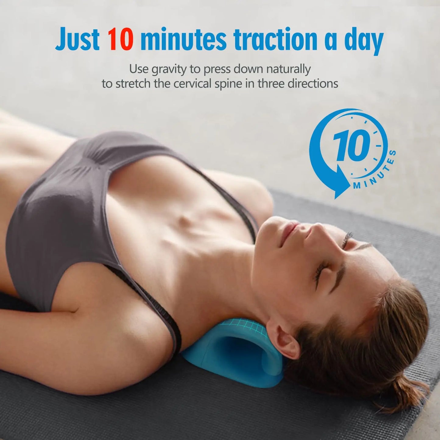 1Pcs Eva Neck and Shoulder Relaxer, Neck Relaxation and Cervical Spine Alignment, Chiropractic Pillow Neck Stretcher Massager