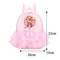 Paw Patrol Girl Lace Backpack Pink Skye Children Ballet Dance Bag Cute Bow Tie Kid Bagpack Trend Birthday Gift