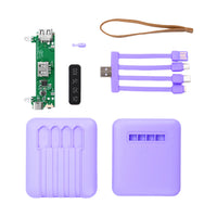 Rechargeable Battery DIY Kit 18650 Power Bank Charge Storage Box Digital Display 4 Output Interface for Charging Mobile Phones