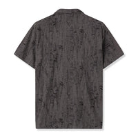 Men s Casual Short Sleeve T-Shirts with Vintage Distressed Texture and Stylish Button Lapel V Neck Design for Summer Wear