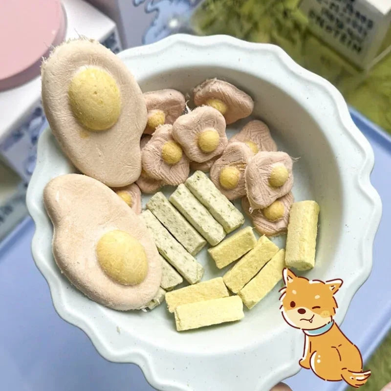 Freeze-Dried Egg & Chicken Pet Treats – 50g, Delicious Taste，Dog and Cat Foods