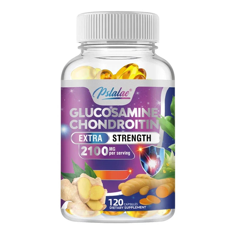 Glucosamine Chondroitin - with Turmeric, Boswellia, Quercetin - Supports Joint Health and Mobility - 120 Capsules
