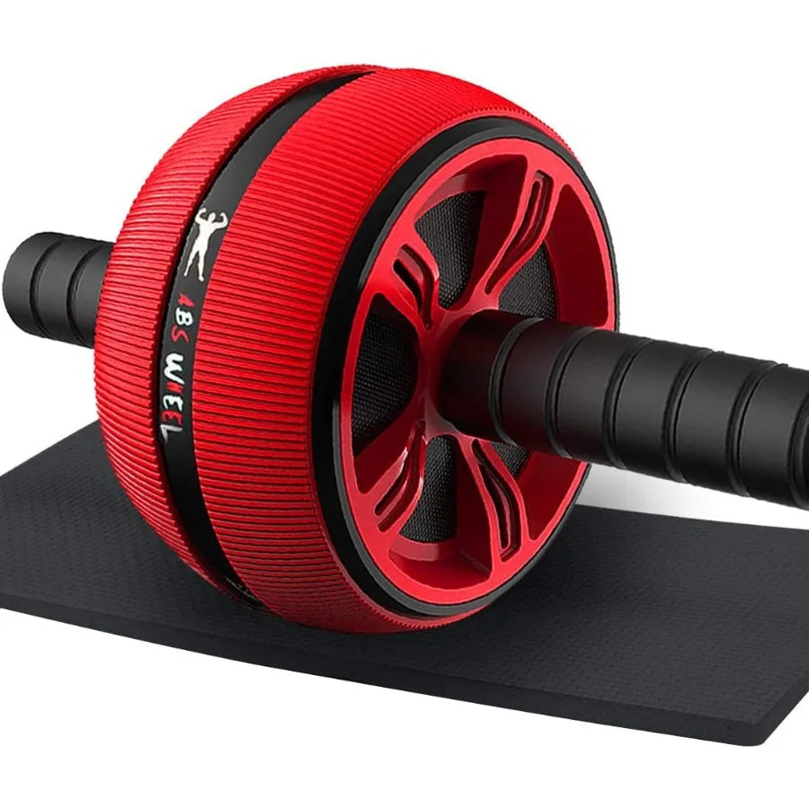 Ab Roller Wheel for Abdominal Core Strength Training Home Gym Fitness Equipment with Wider Design and Knee Pad Accessories Blac