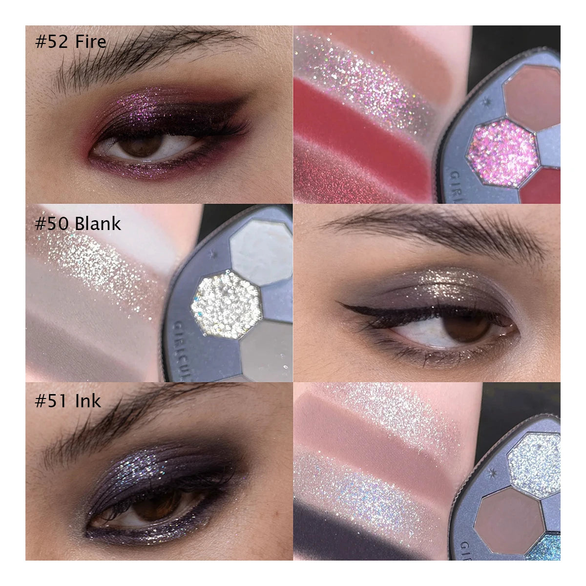 Girlcult Hallucination Eyeshadow Palette,Fine Milled Non-Fallout,Dimensional Blending,Soft-Focus Matte,Glamour,Luxury,Seasonal
