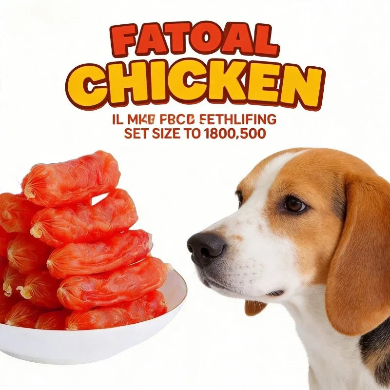 100g Chicken Sausage Dog Chew Sticks Tasty Dental Treats for Teeth Cleaning