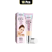 EELHOE CC Cream Waterproof Brightening Moisturizing Foundation Concealer Oil-Control Sunscreen SPF 50 Long Lasting Makeup Base
