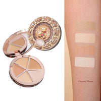 Flower Knows Sweetie Bear 4-Color Concealer Palette Long-Lasting Full Coverage Waterproof Creamy Texture Makeup