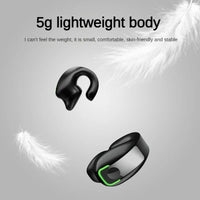 SK GD28 Bone Conduction TWS Headphones Bluetooth V5.3 Ear Clip Lightweight Business Sports Game Headset with Mic Noise Reduction