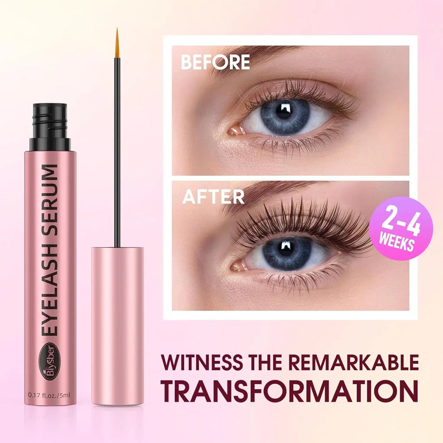 Lash Serum Nourishing Eyelash Enhancer Serum,Eyelash Growth Serum,Natural Ingredients,Longer and Thicker Eyelashes Cosmetics