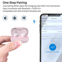 Refurbished TOZO TWS Earbuds in-Ear Wireless Bluetooth Headsets with With Mic Touch Control Sport Waterproof for Iphone Android