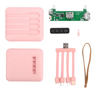 Rechargeable Battery DIY Kit 18650 Power Bank Charge Storage Box Digital Display 4 Output Interface for Charging Mobile Phones