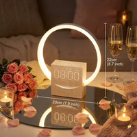 Digital Alarm Clock Sunrise Simulation Wake-up Light Bluetooth Speaker White Noise Machine Desk/Bedside Clock for Bedroom Office