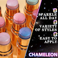 2PCS Chameleon Holographic Glitter Shimmer Highlighter Stick, Makeup For Face And Body, Highly Pigmented,