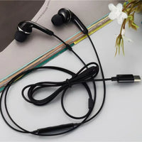 Type C  Headset Stereo Music Earbud Wired Headphones With Mic For Samsung Galaxy S23 S22 S21 Ultra S20 Note 10 for huawei phone