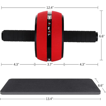 Ab Roller Wheel for Abdominal Core Strength Training Home Gym Fitness Equipment with Wider Design and Knee Pad Accessories Blac