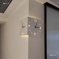 2026Simple and creative corner double-sided wall clock, double-sided clock, living room, silent corner clock, universal
