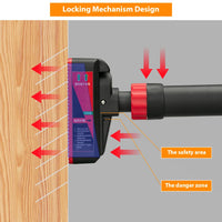 Strength Training Pull-up Bars with Level Gauge 69-92cm Adjustable Width 200kg Max Load Capacity Chin Up Bar For Doorway