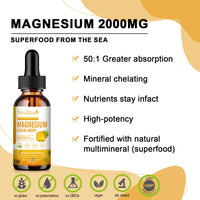 Mulittea Magnesium Glycinate Drops In Pineapple Flavor For Calming Mood, Muscles  Sleep, Promoting Nerves and Relaxation