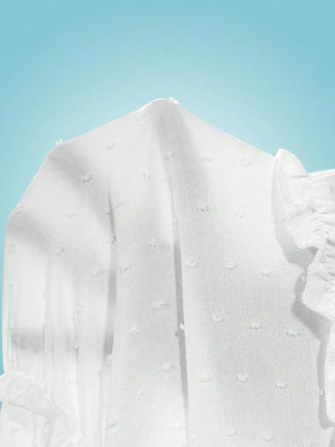 White Swiss Dot Tiered Ruffle Cami Dress Beach Vacation Outfit