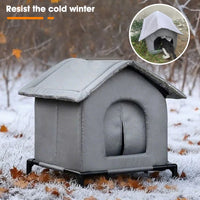 NewestStray Cat dog House Waterproof Outdoor Winter Warm Pet Cave Sleeping Beds Home Foldable Washable for Small Supplies