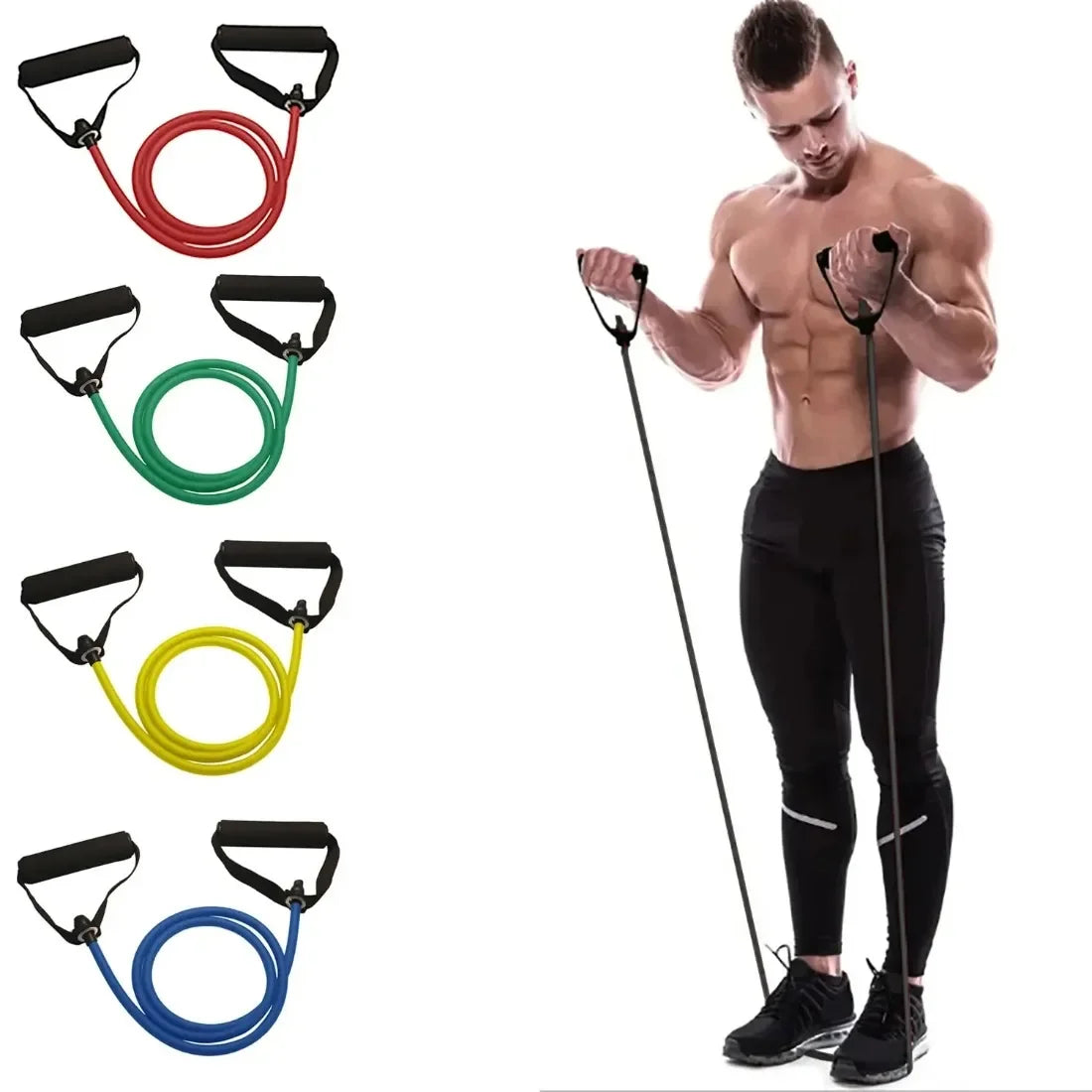 Resistance Bands with Handles – Home Gym Strength Training Set for Men & Women