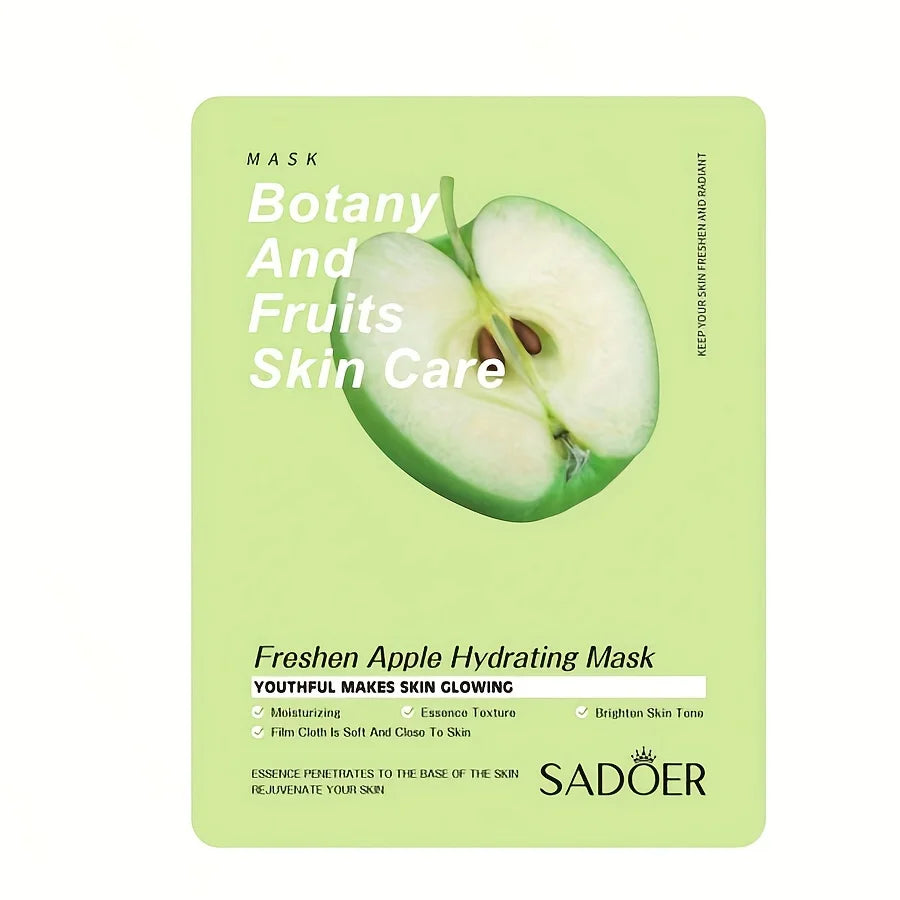 10pcs Botany & Fruit Sheet Mask Set | Hydrating and Refreshing Facial Skincare Variety Pack