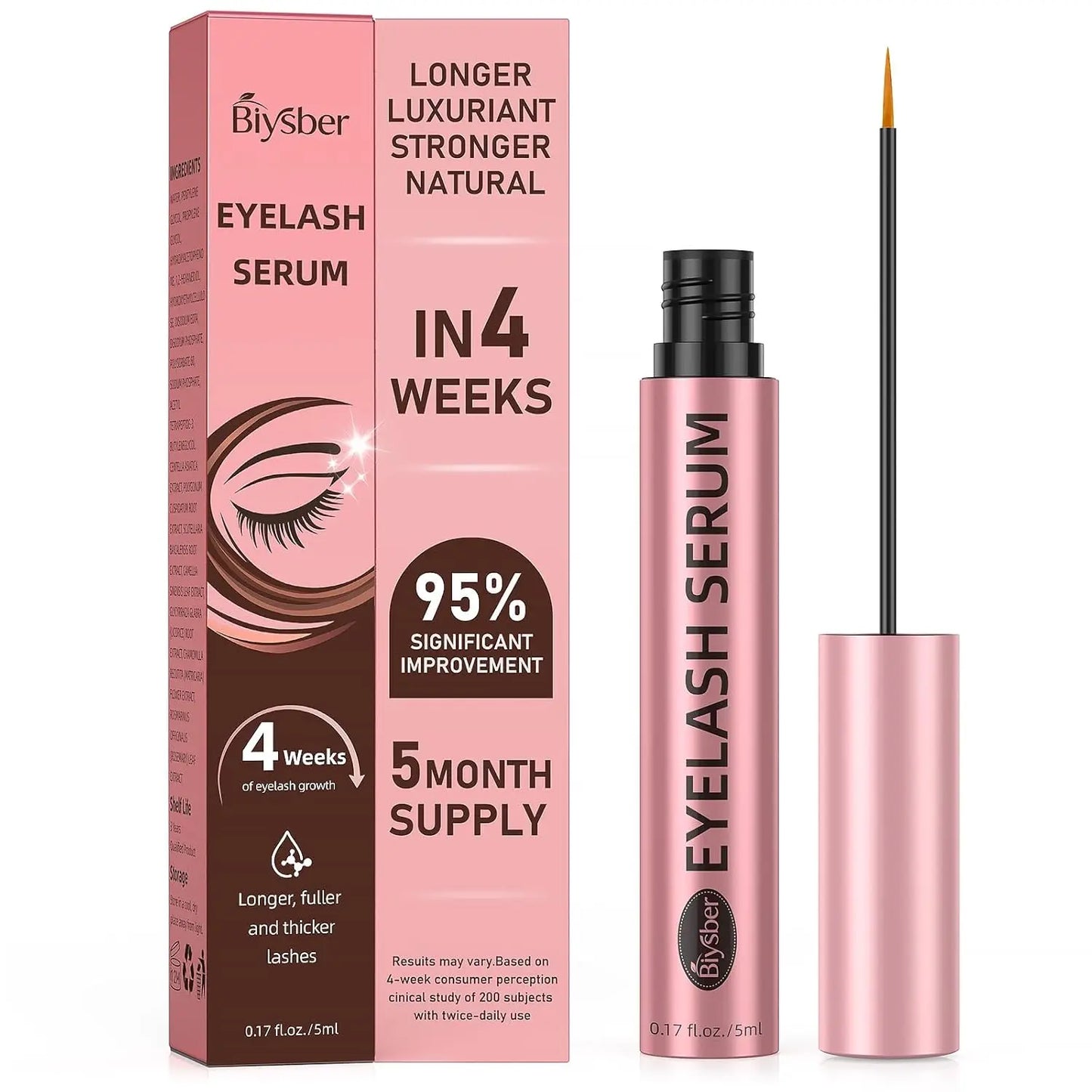 Lash Serum Nourishing Eyelash Enhancer Serum,Eyelash Growth Serum,Natural Ingredients,Longer and Thicker Eyelashes Cosmetics